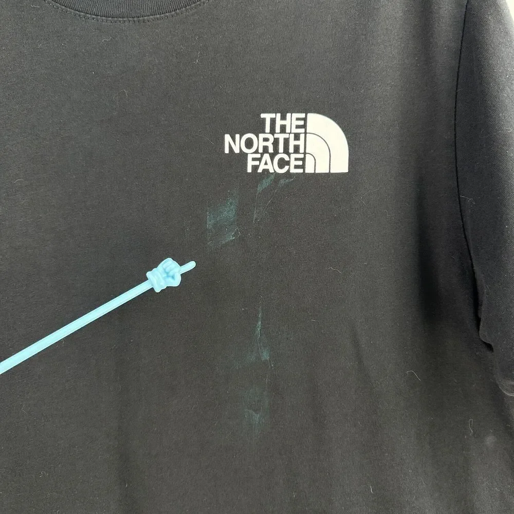 The North Face Tshirt Mens Large‎ Black White Never Stop Exploring Outdoors Camp